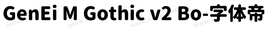 GenEi M Gothic v2 Bo字体转换